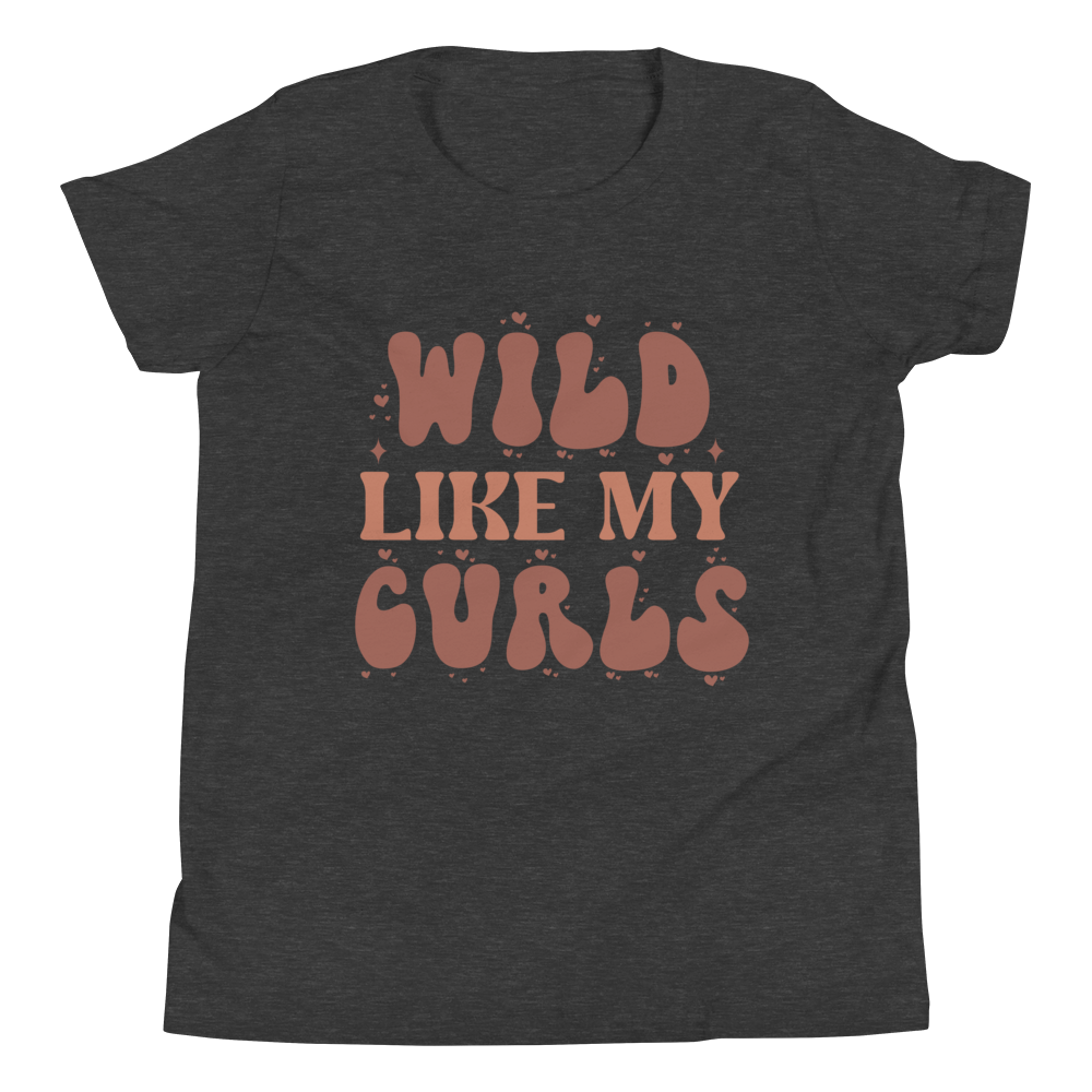 Wild Like My Curls Youth Short Sleeve T-Shirt