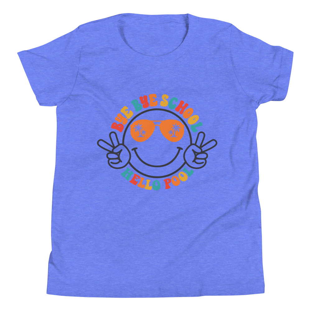 Bye Bye school hello Pool Youth Short Sleeve T-Shirt