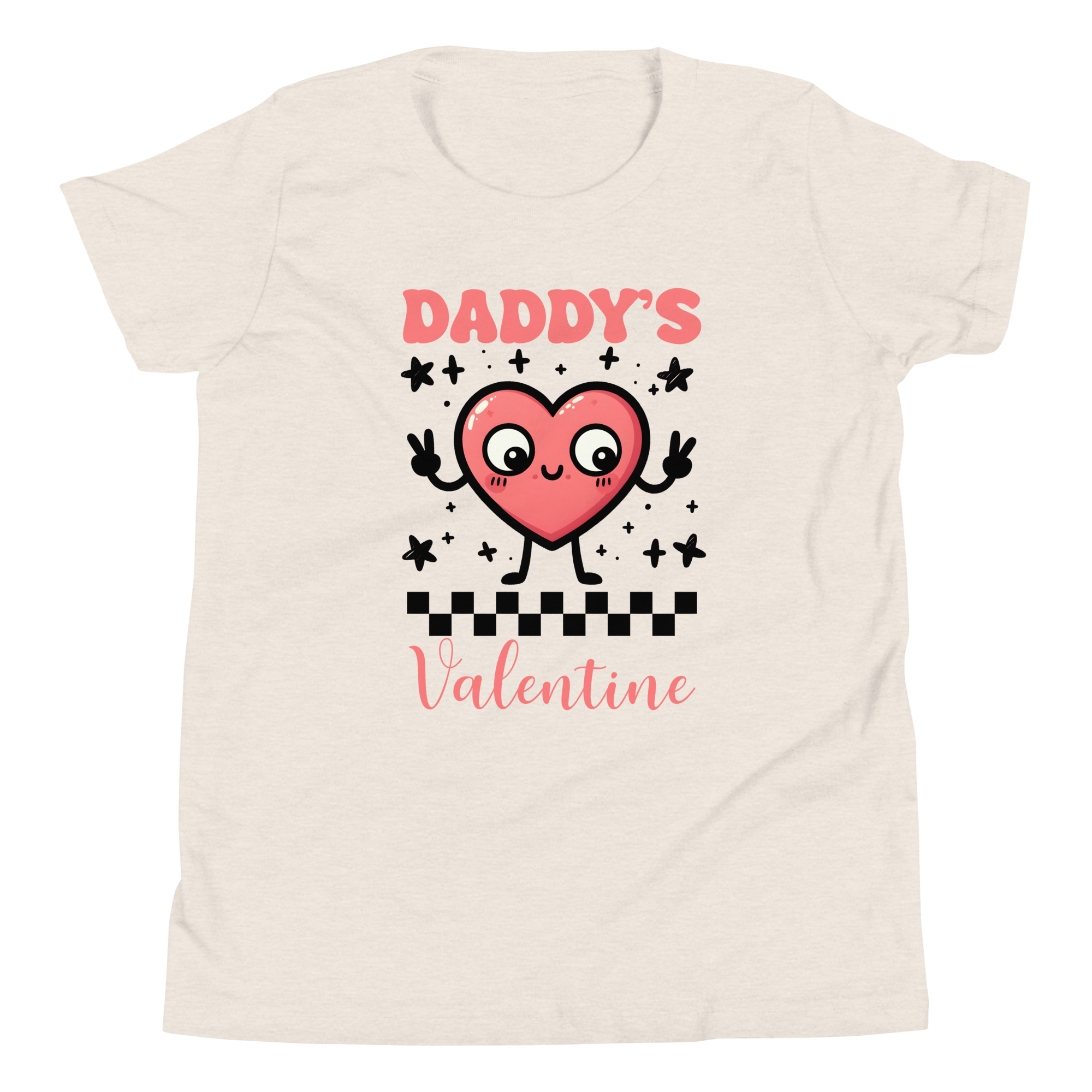 Daddy's Valentine Youth Short Sleeve T-Shirt