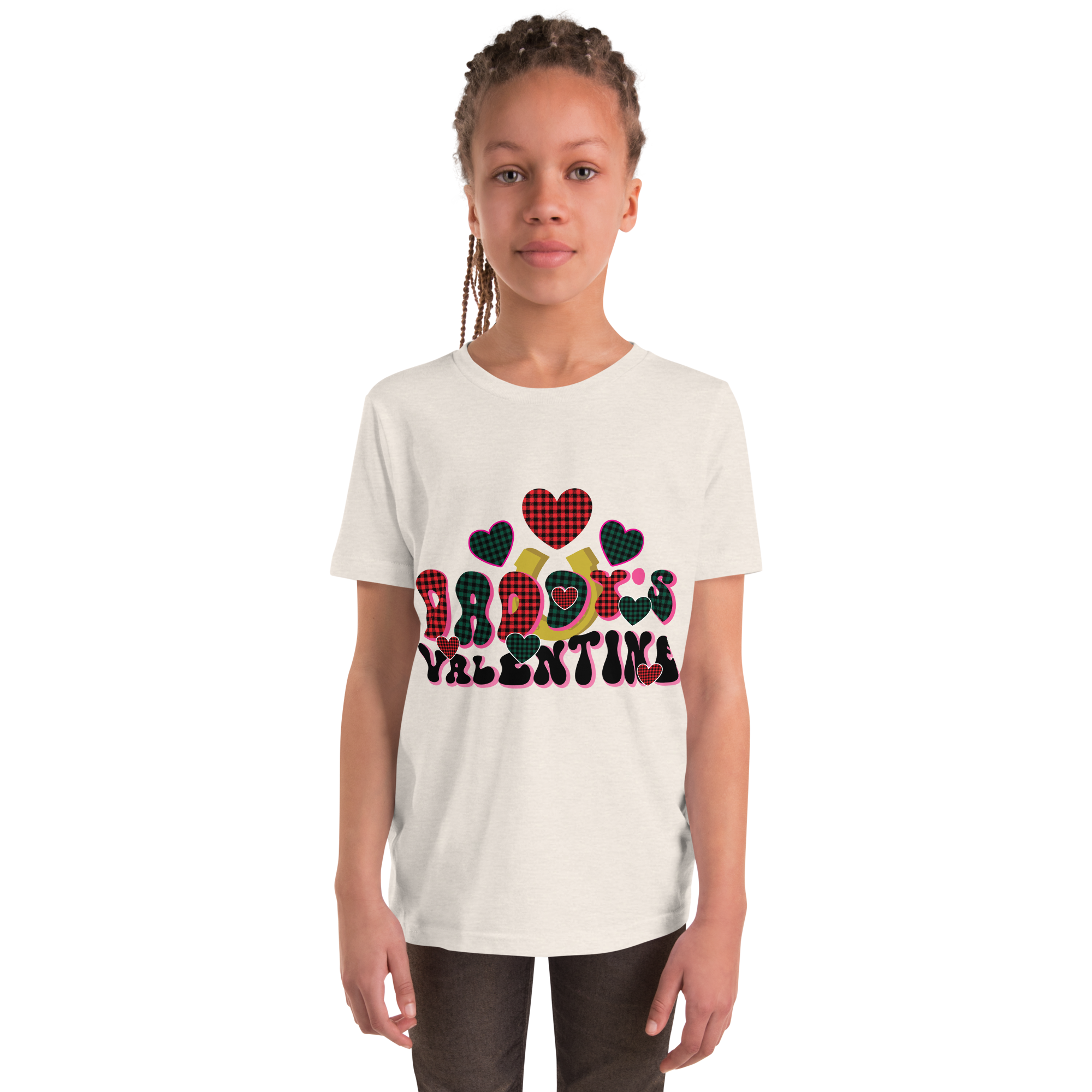 Daddy's Valentine Youth Short Sleeve T-Shirt