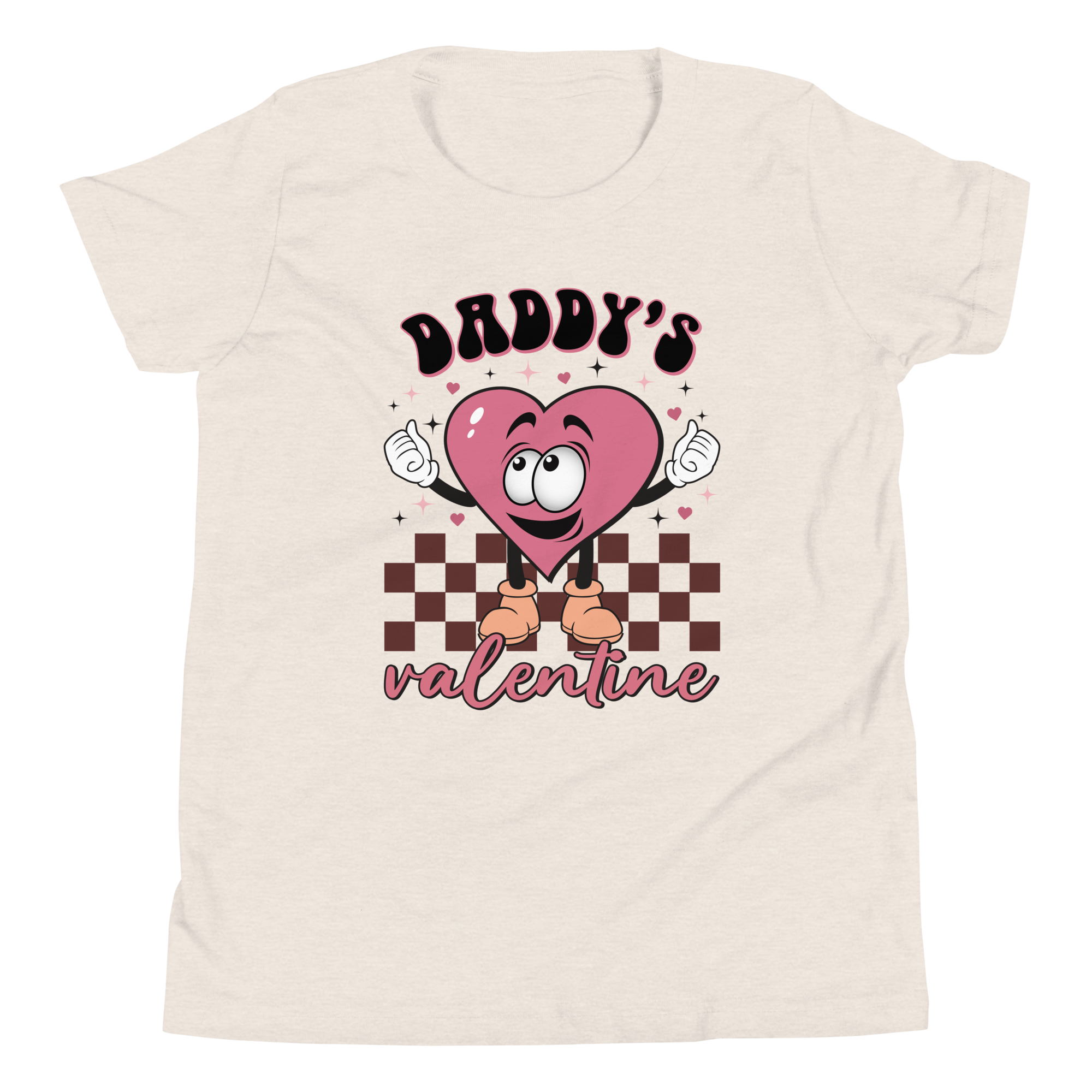 Daddy's Valentine Youth Short Sleeve T-Shirt