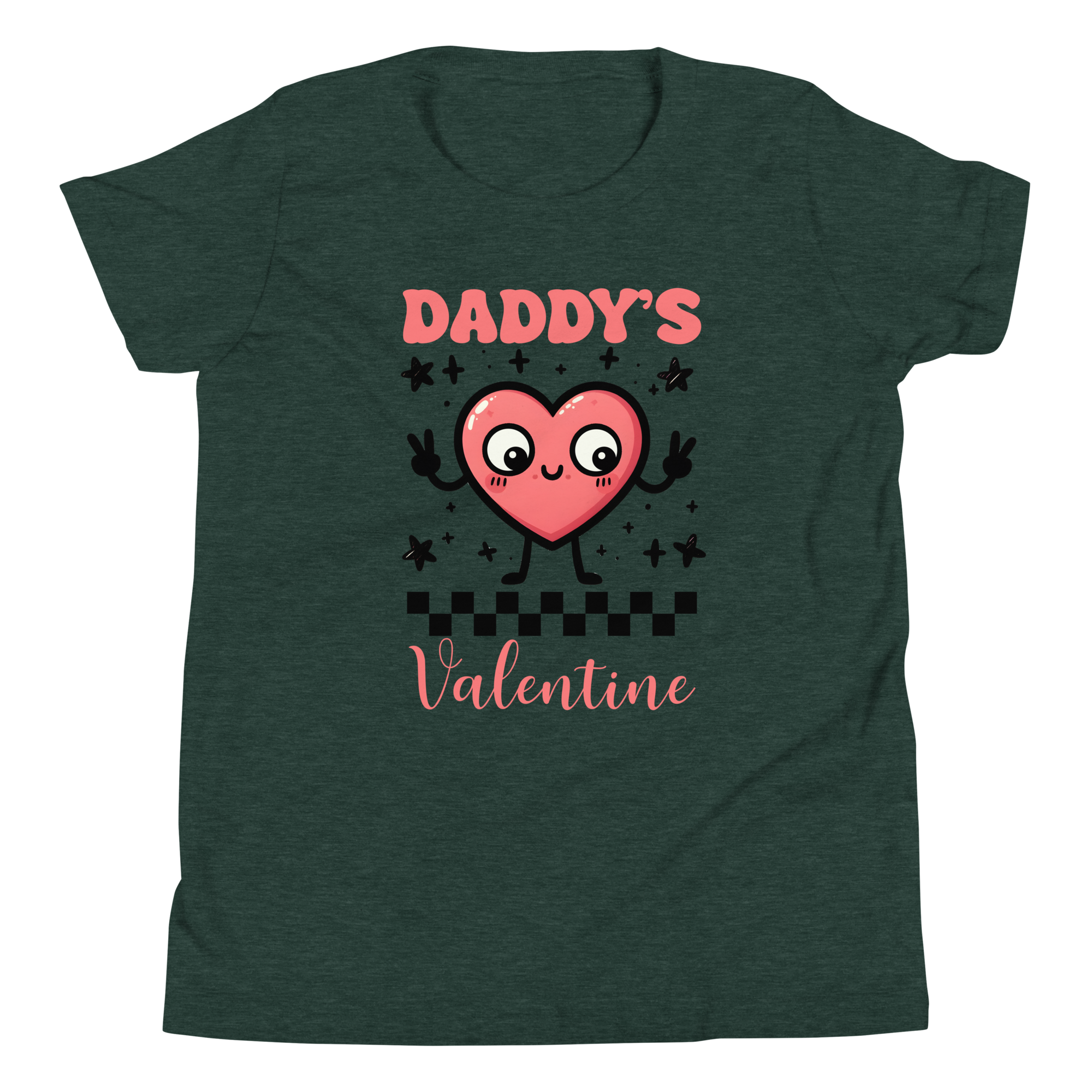 Daddy's Valentine Youth Short Sleeve T-Shirt