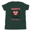 Daddy's Valentine Youth Short Sleeve T-Shirt