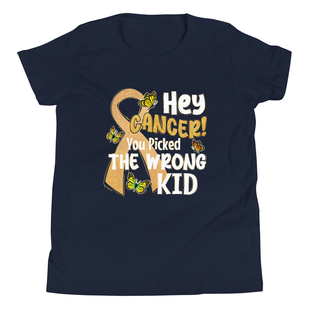 Hey Cancer! You Picked The Wrong Kid Youth Short Sleeve T-Shirt