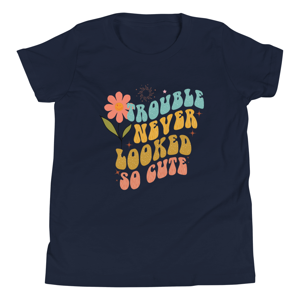 Trouble Never Looked So Cute Youth Short Sleeve T-Shirt