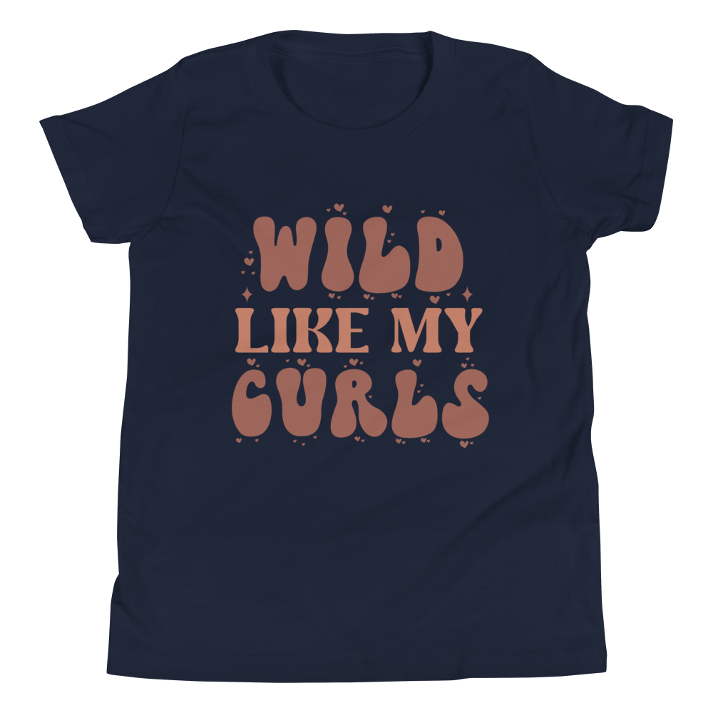 Wild Like My Curls Youth Short Sleeve T-Shirt