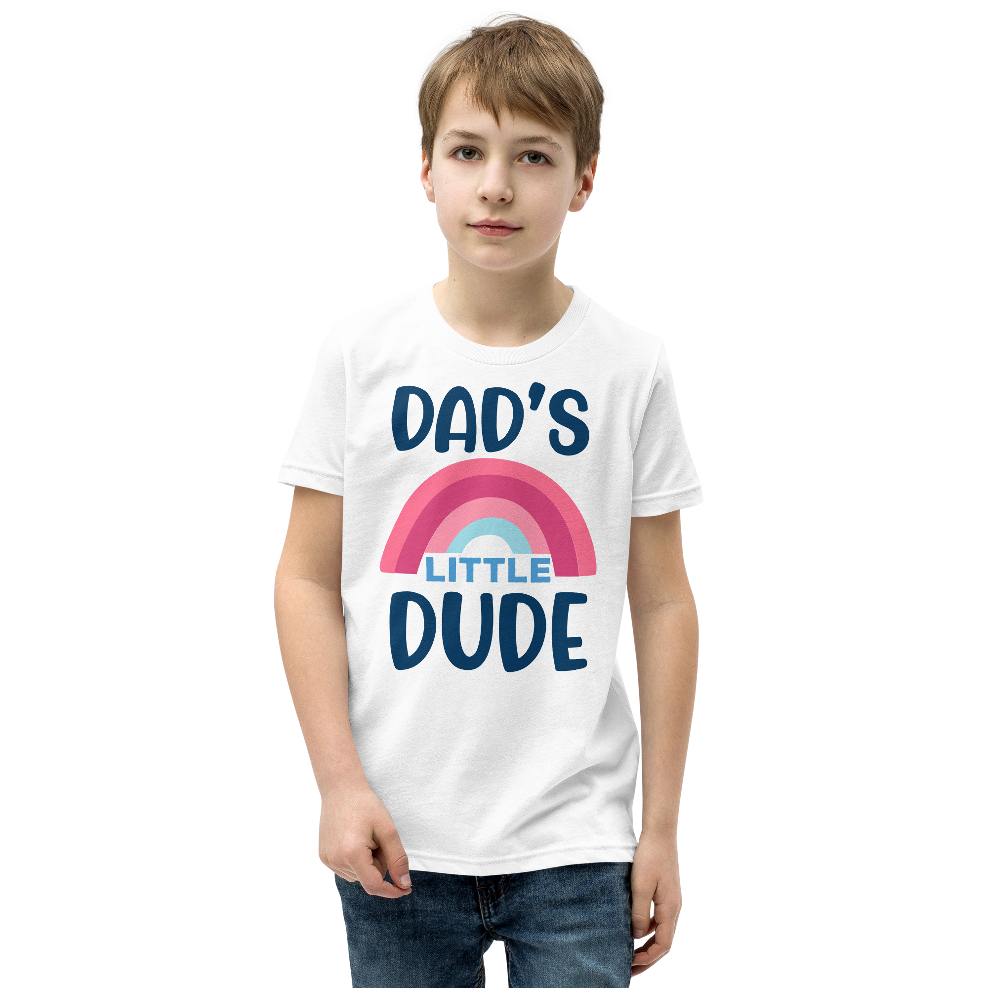 Dad's Little Dude Youth Short Sleeve T-Shirt