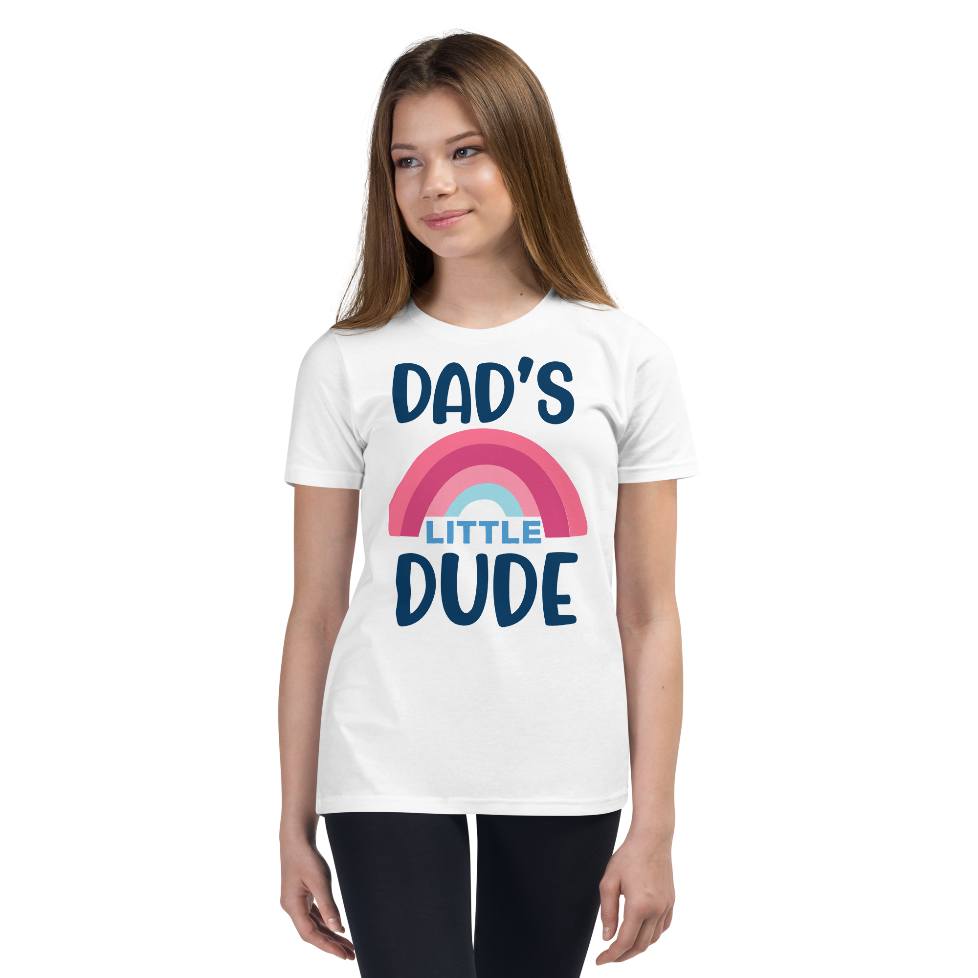 Dad's Little Dude Youth Short Sleeve T-Shirt