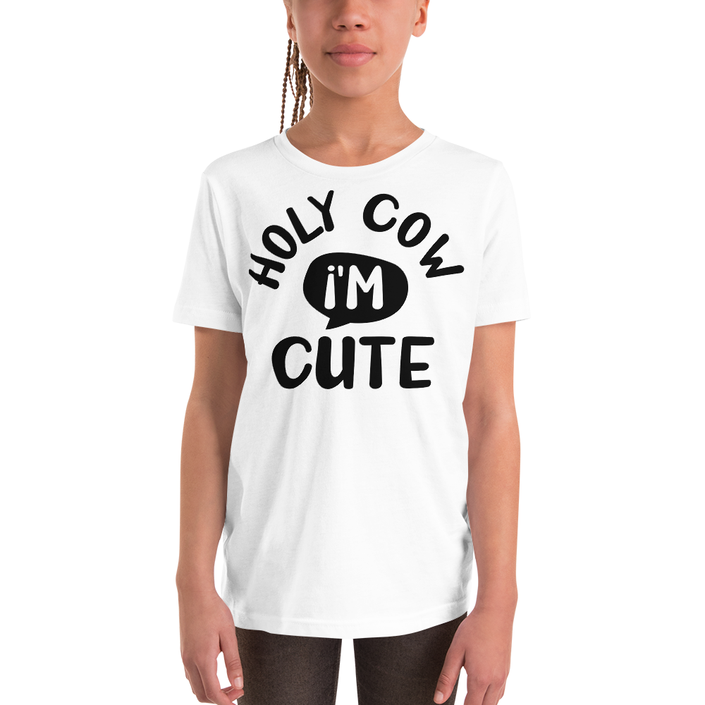 Holy Cow I'm Cute Youth Short Sleeve T-Shirt