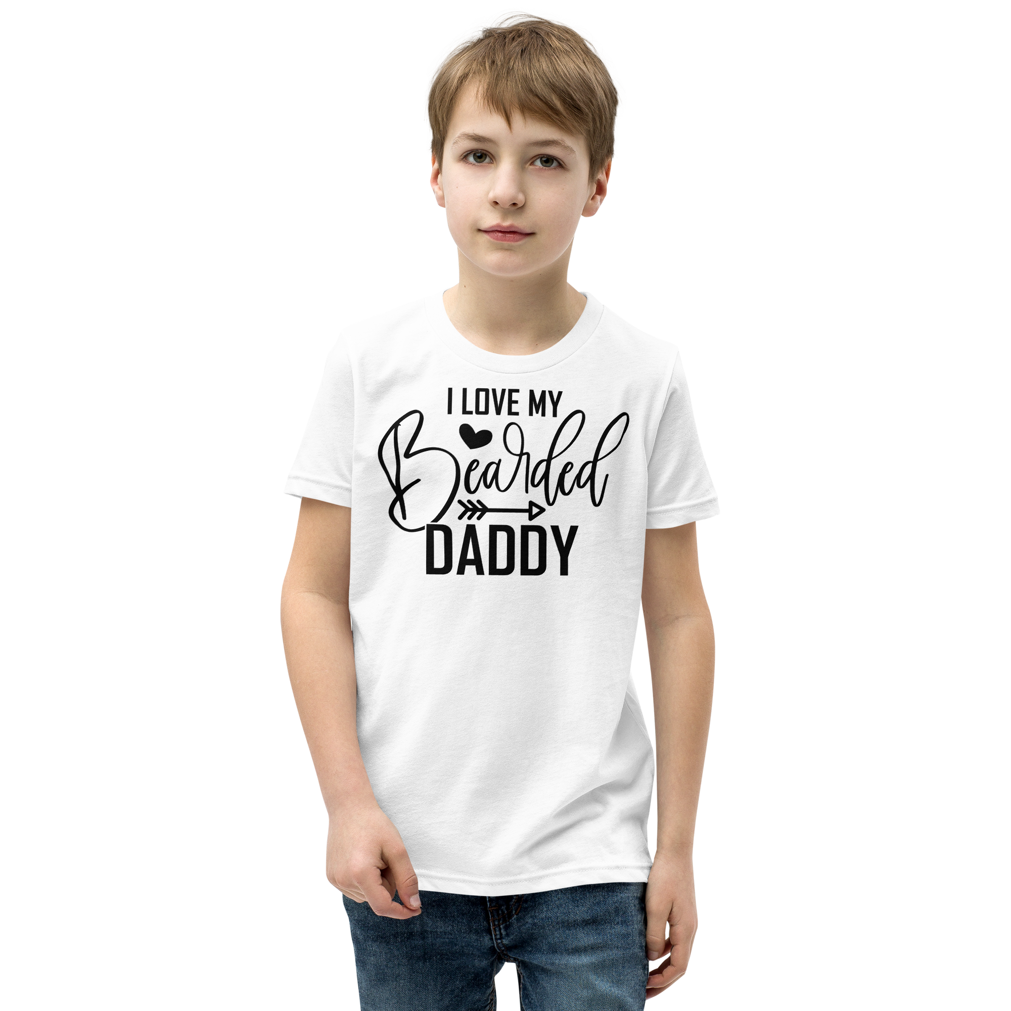 I Love My Bearded Daddy Youth Short Sleeve T-Shirt