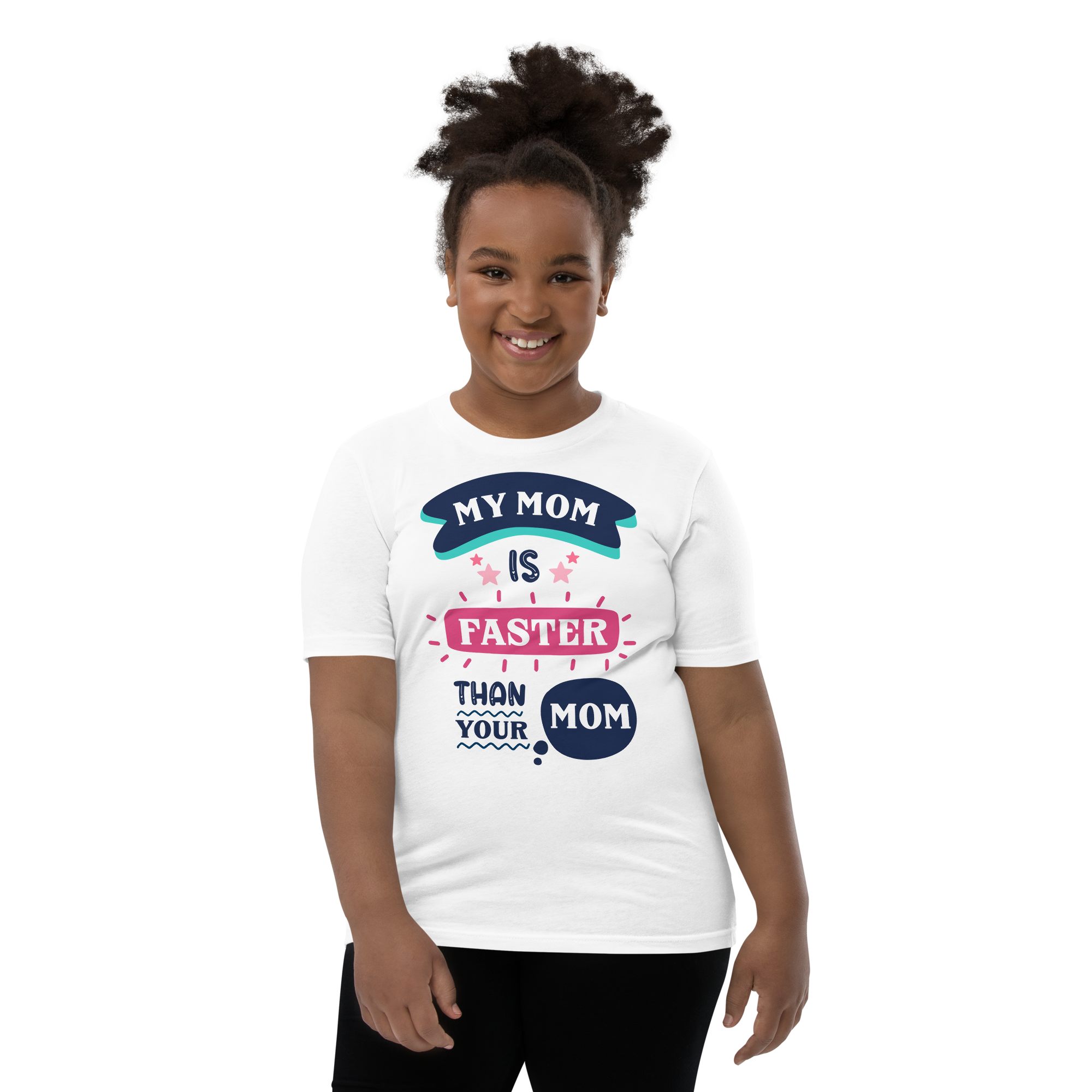 My Mom Is Faster Than Your Mom Youth Short Sleeve T-Shirt