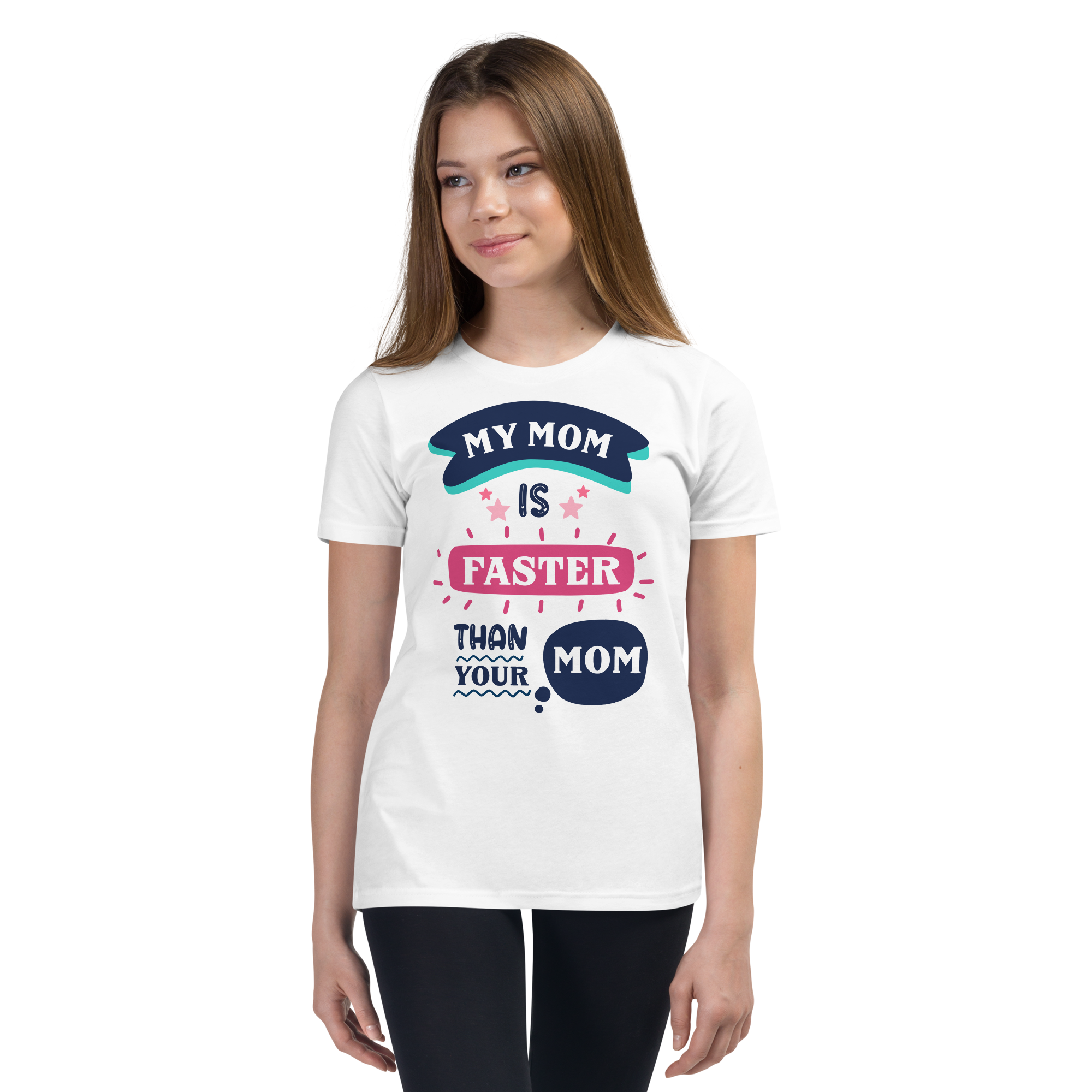 My Mom Is Faster Than Your Mom Youth Short Sleeve T-Shirt