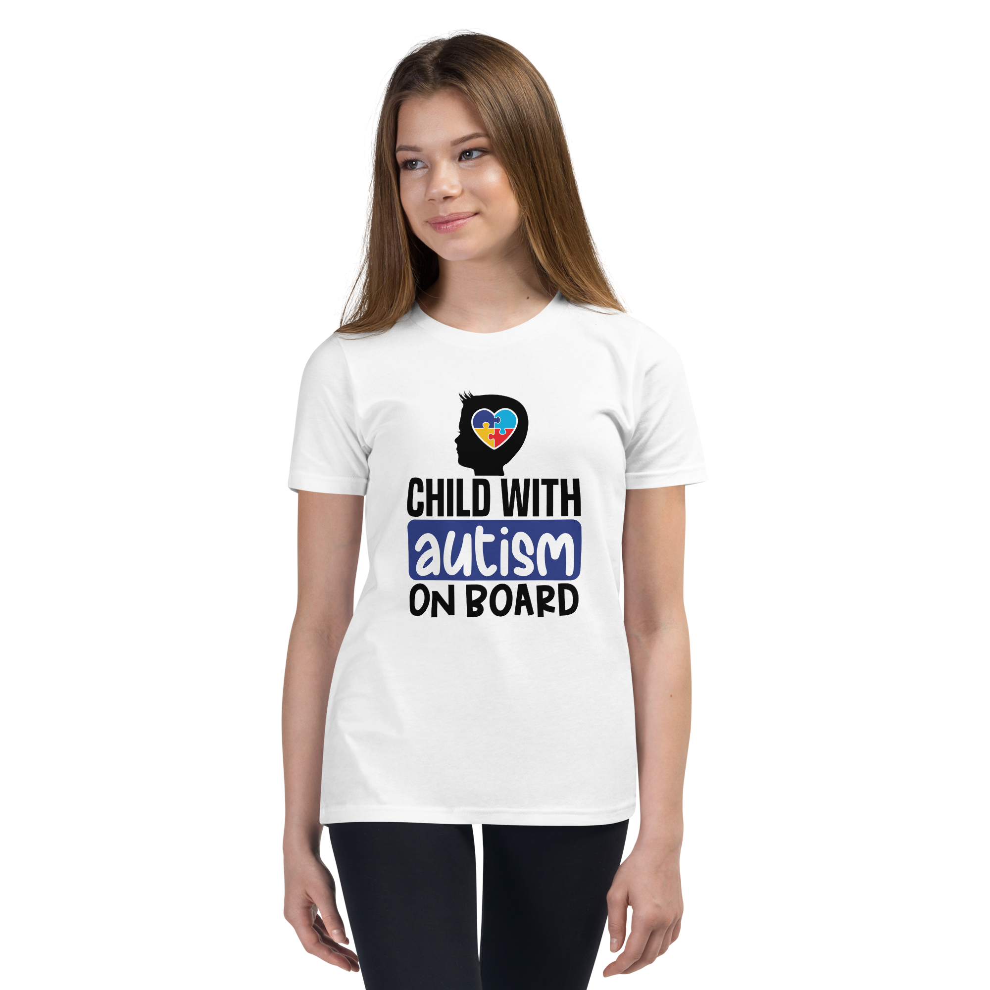 Child With Autism On Broad Youth Short Sleeve T-Shirt