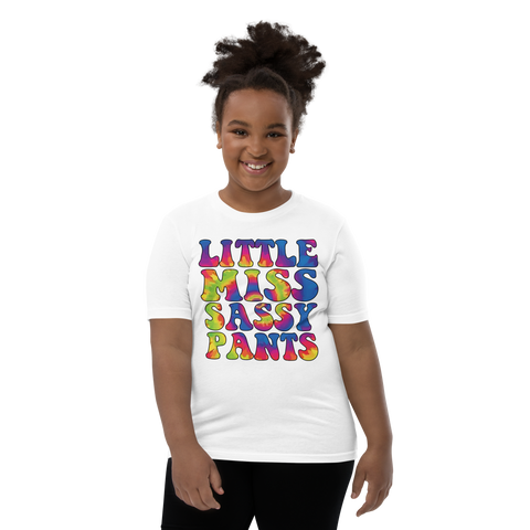 Little Miss Sassy Pants Youth Short Sleeve T-Shirt