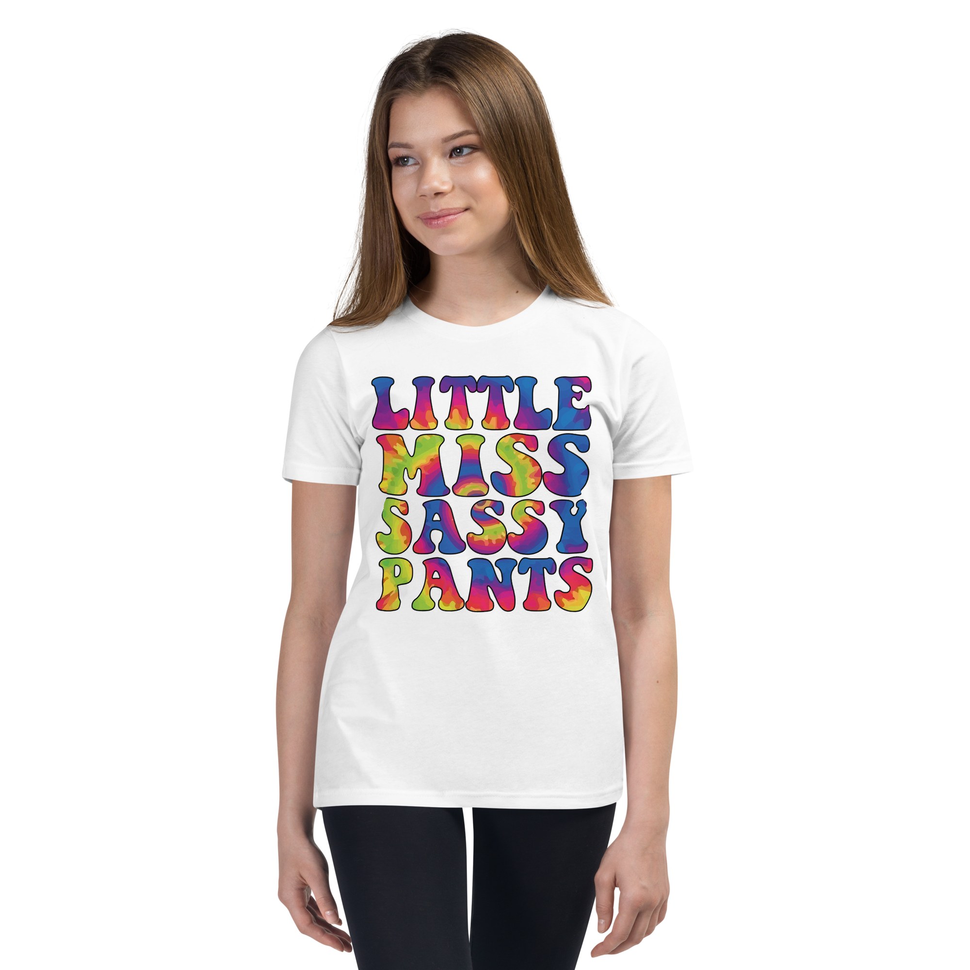 Little Miss Sassy Pants Youth Short Sleeve T-Shirt