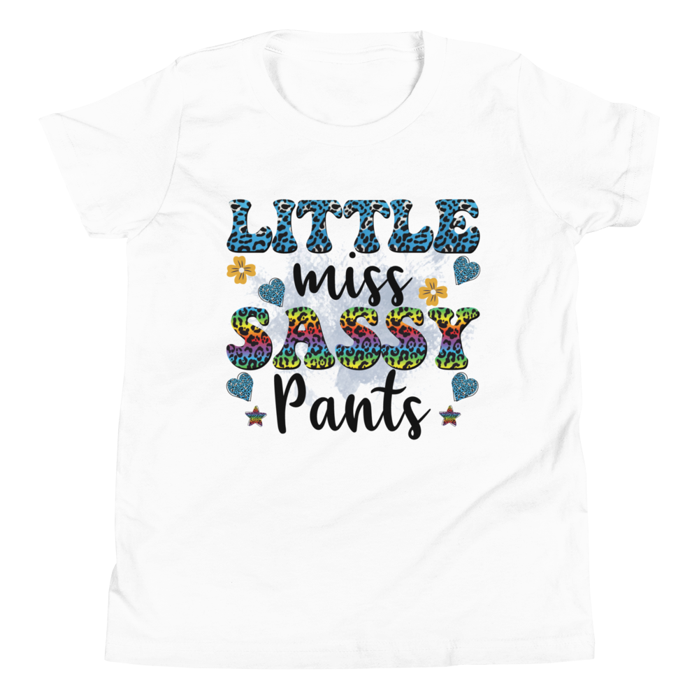 Little Miss Sassy Pants Youth Short Sleeve T-Shirt