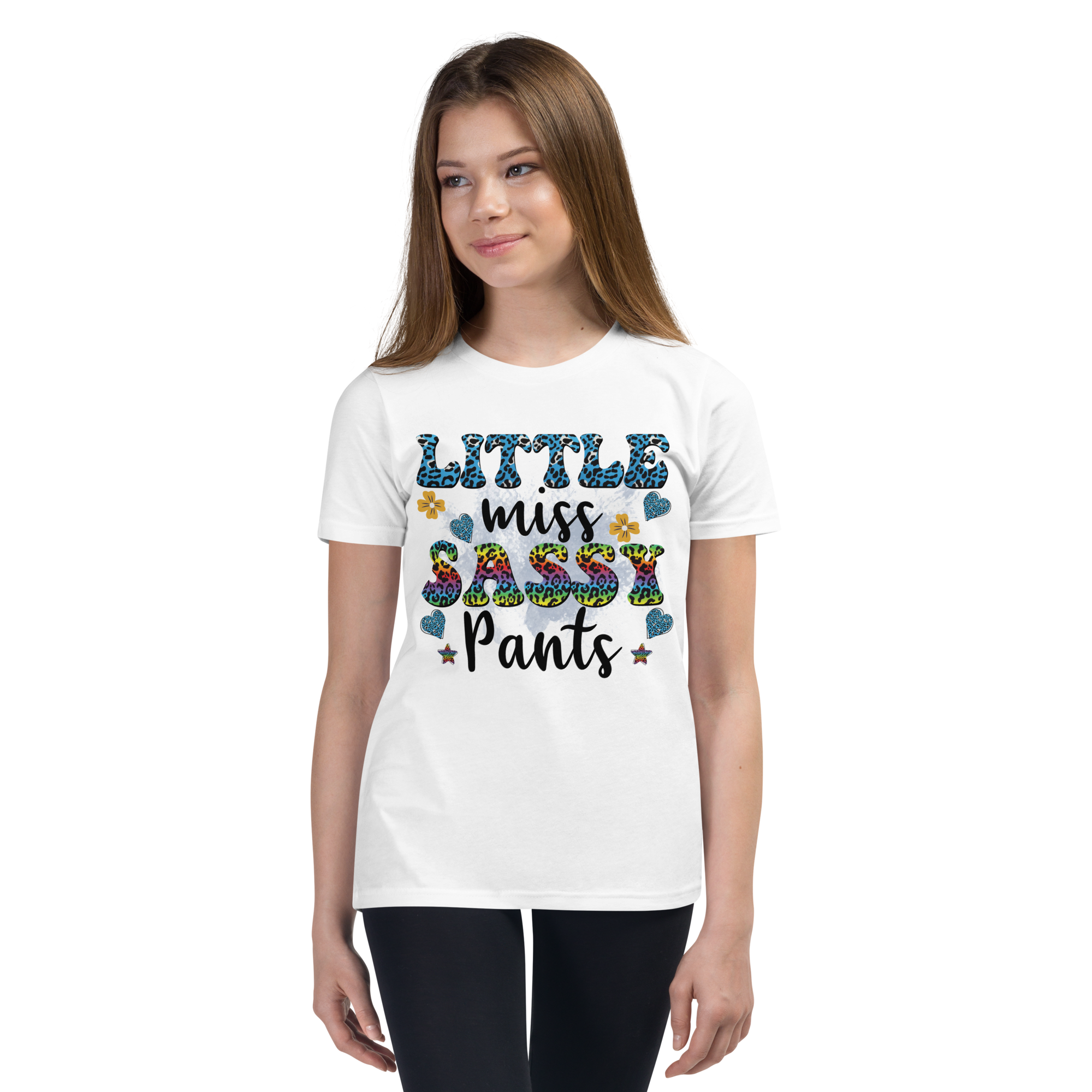 Little Miss Sassy Pants Youth Short Sleeve T-Shirt