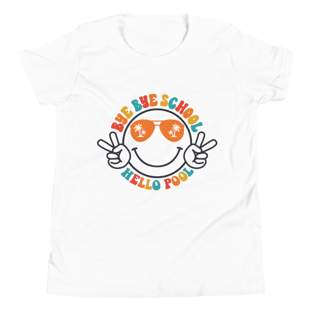 Bye Bye school hello Pool Youth Short Sleeve T-Shirt