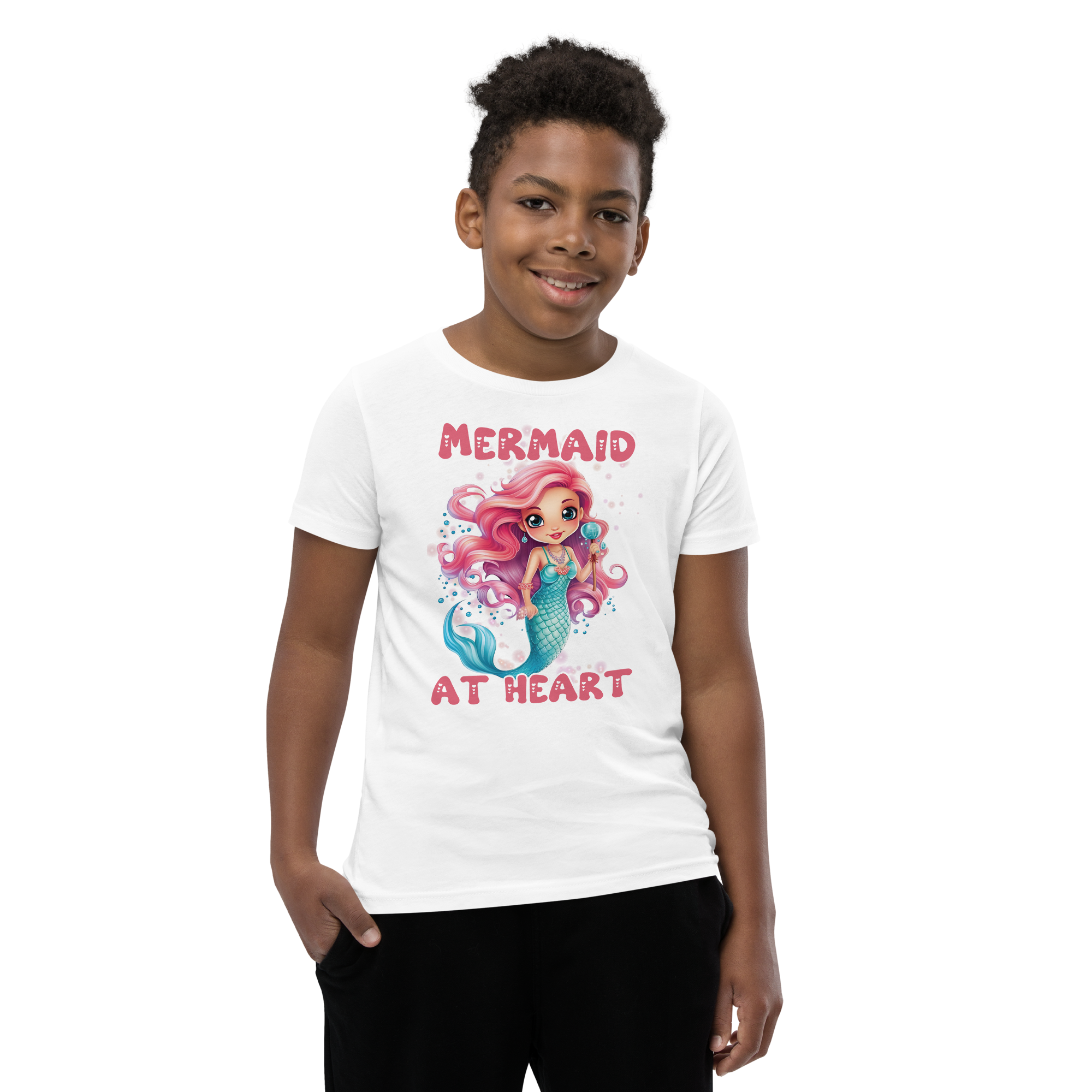 Mermaid At Heart Youth Short Sleeve T-Shirt