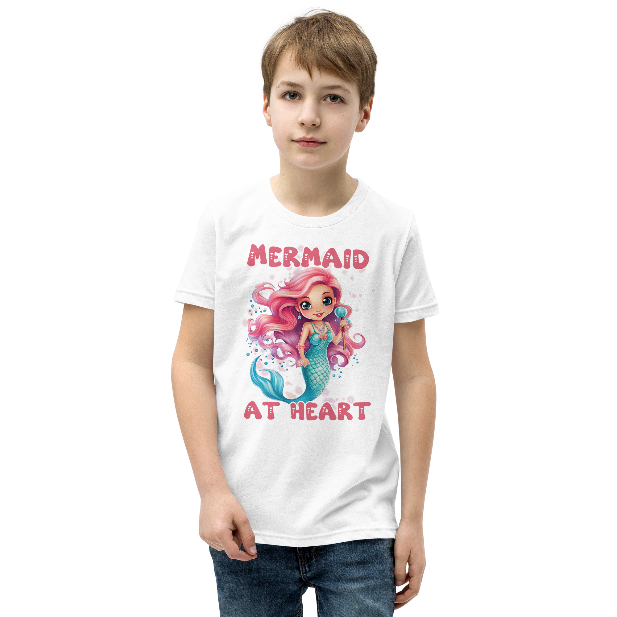 Mermaid At Heart Youth Short Sleeve T-Shirt