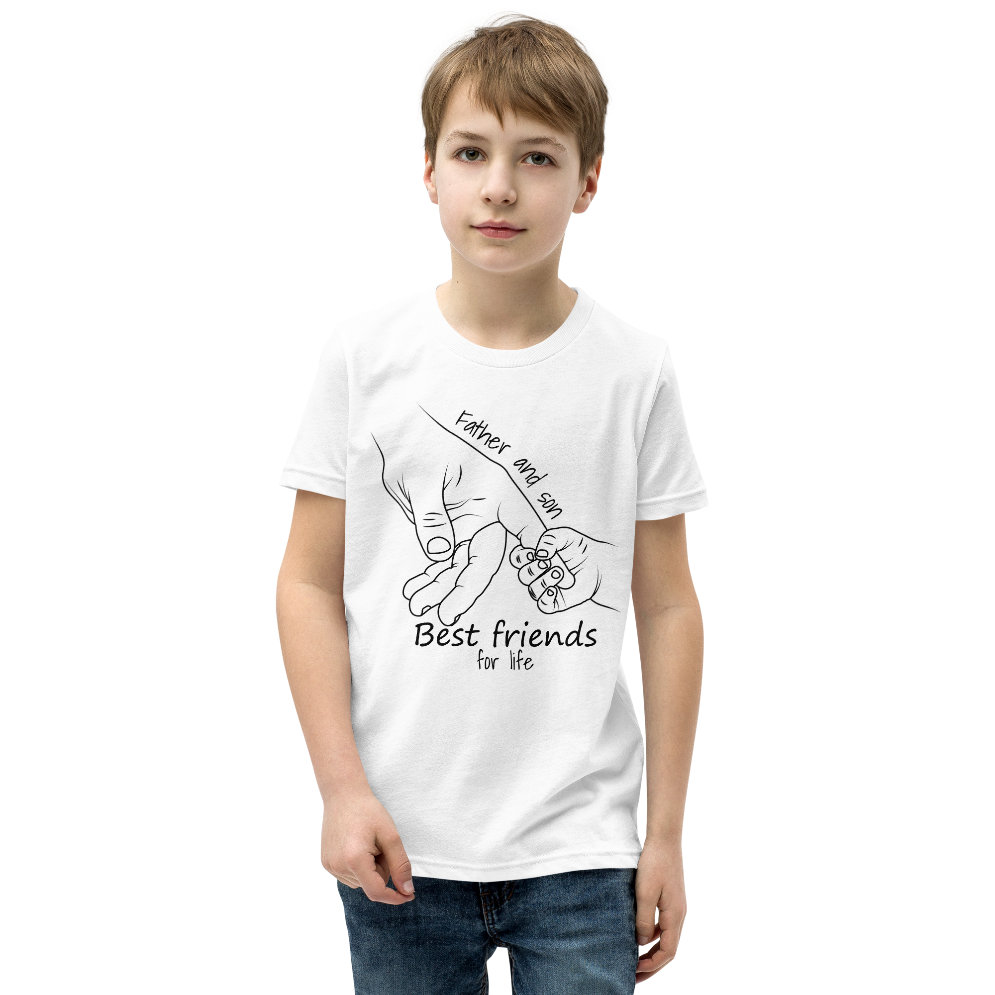 Father And Son Best Friends For Life Youth Short Sleeve T-Shirt