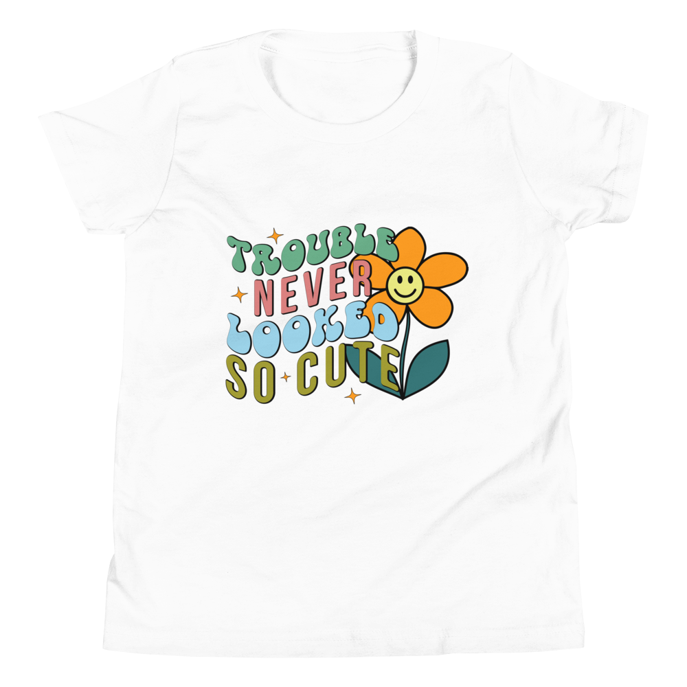 Trouble Never Looked So Cute Youth Short Sleeve T-Shirt