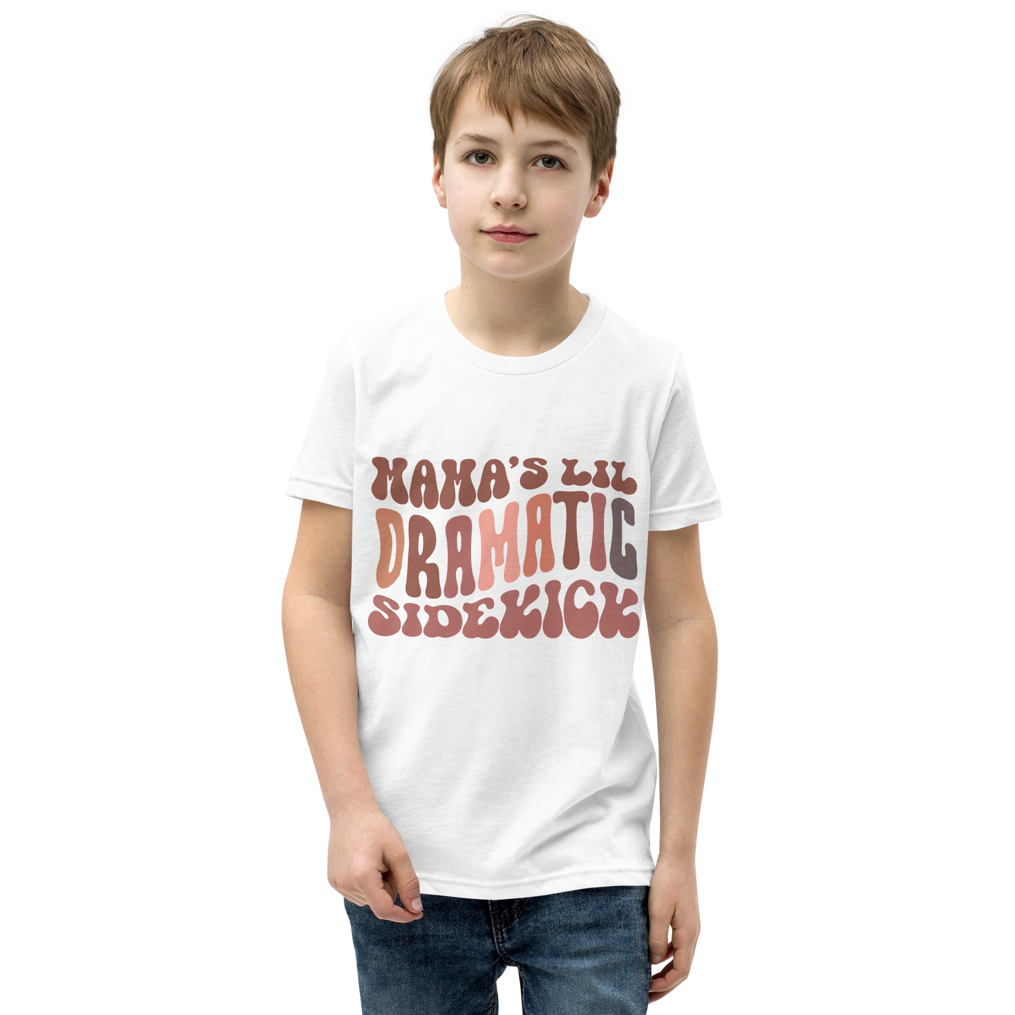 Mama's Lil Dramatic Sidekick Youth Short Sleeve T-Shirt