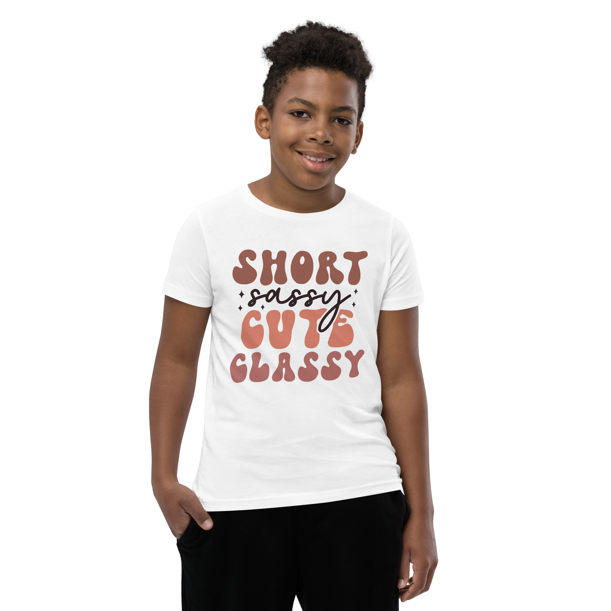 Short Sassy Cute Classy Youth Short Sleeve T-Shirt