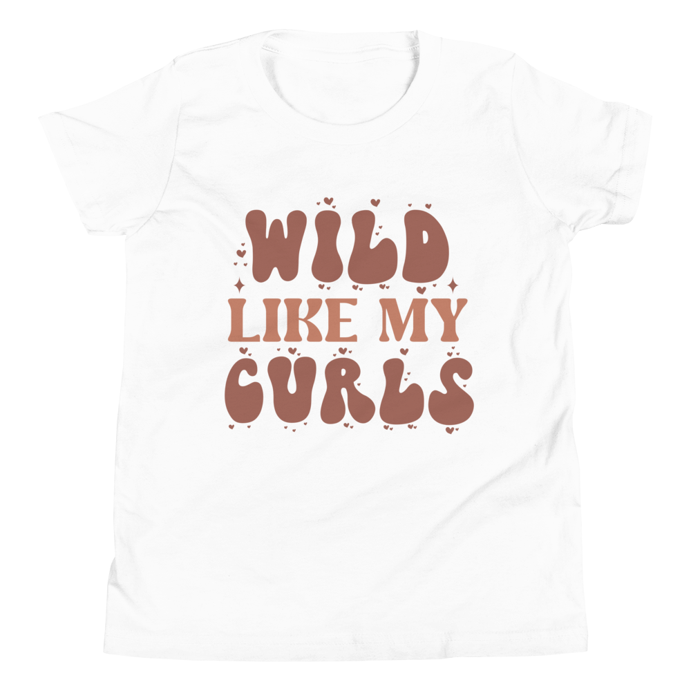 Wild Like My Curls Youth Short Sleeve T-Shirt