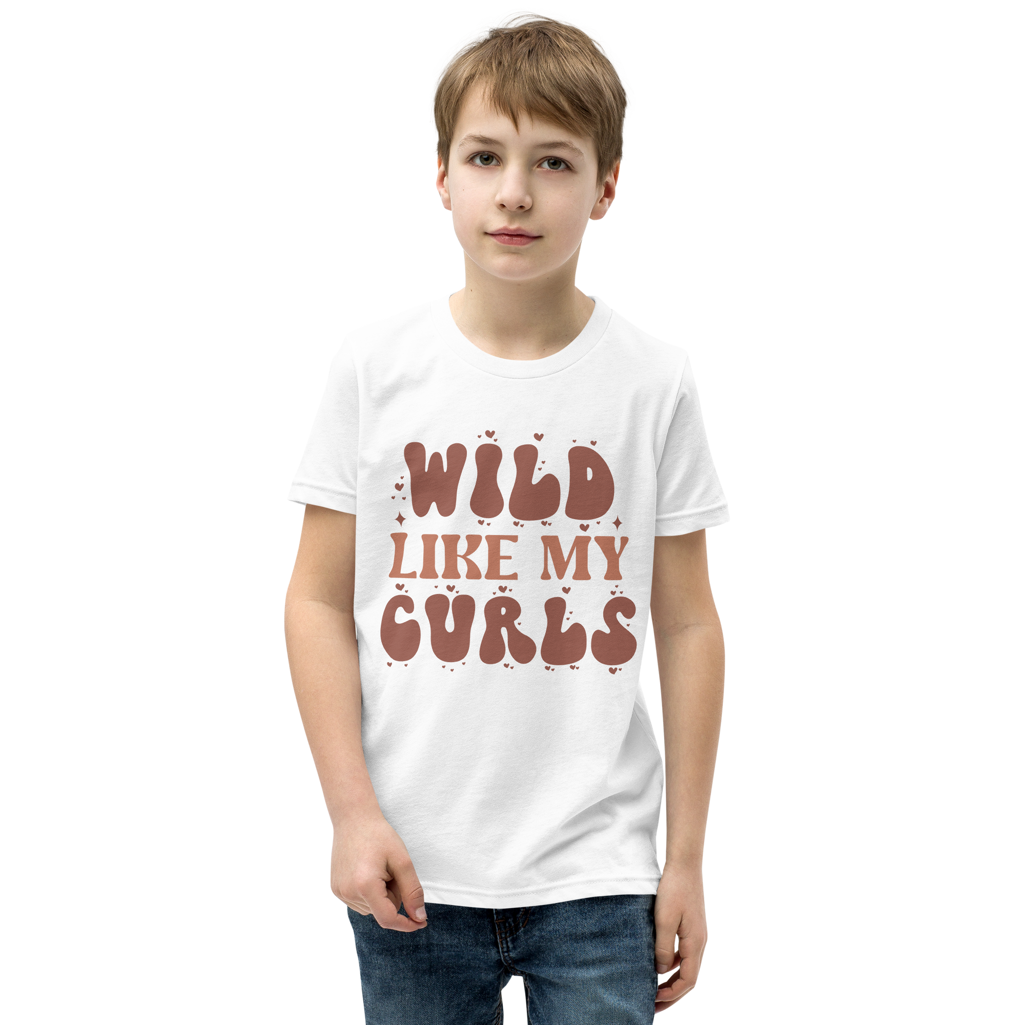 Wild Like My Curls Youth Short Sleeve T-Shirt