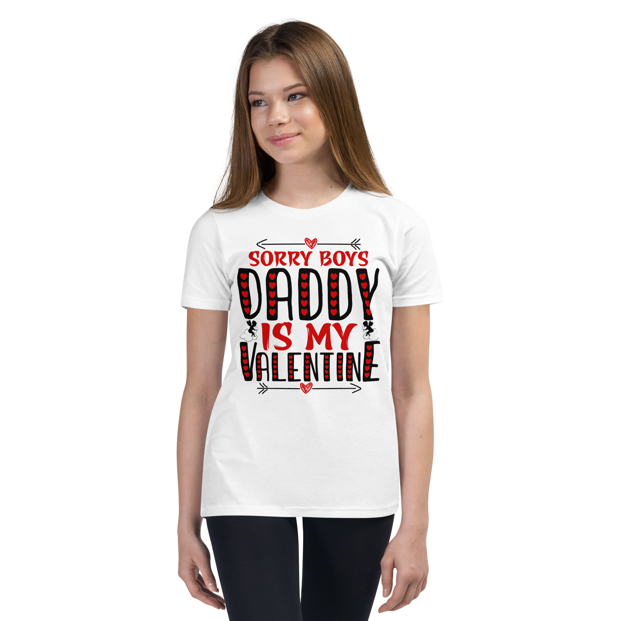 Sorry Boys Daddy is My Valentine Youth Short Sleeve T-Shirt