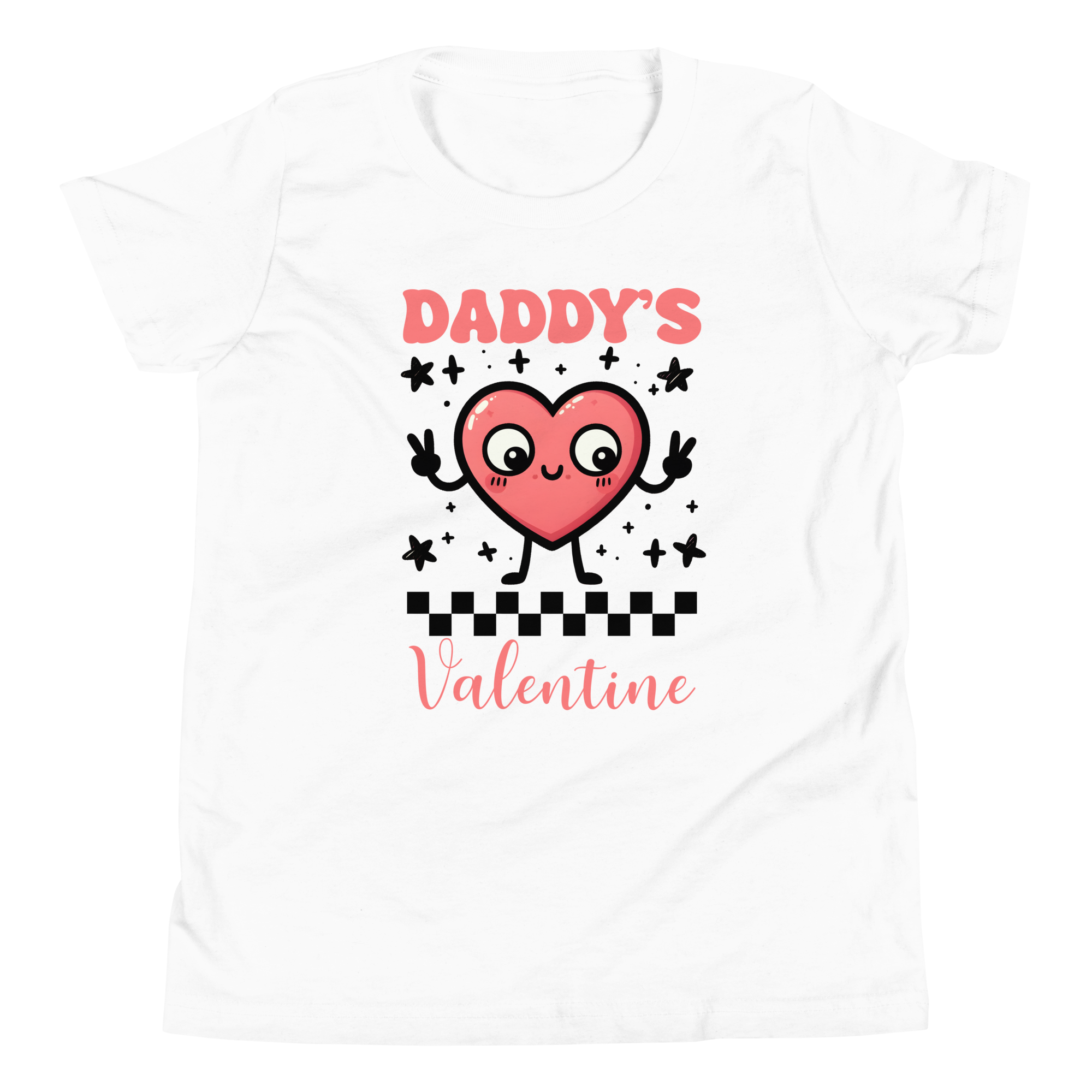 Daddy's Valentine Youth Short Sleeve T-Shirt