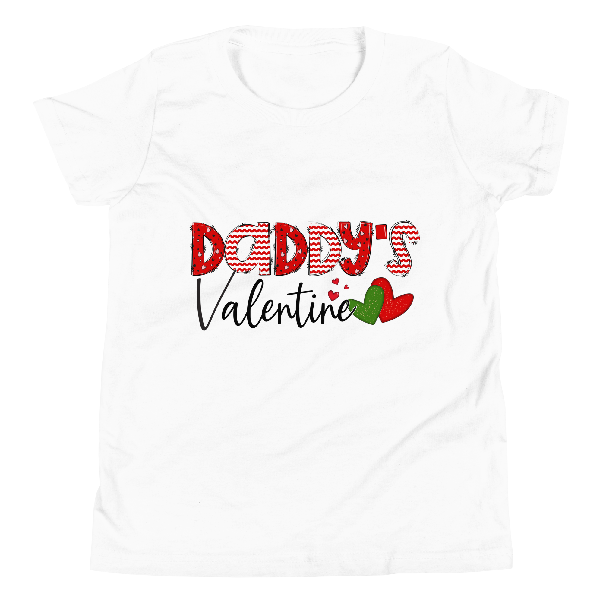 Daddy's Valentine Youth Short Sleeve T-Shirt