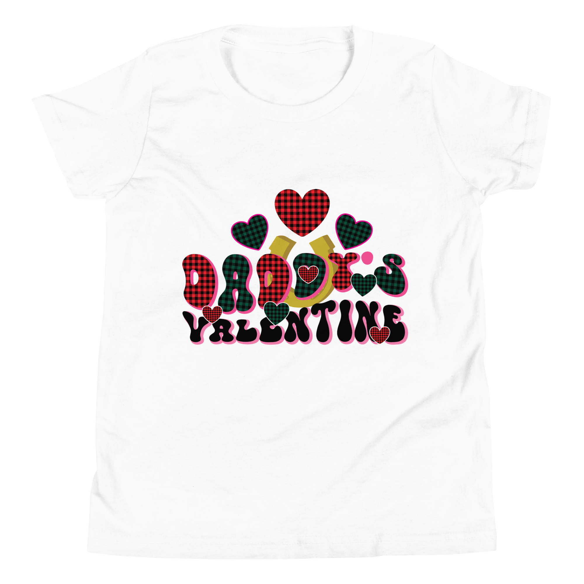 Daddy's Valentine Youth Short Sleeve T-Shirt