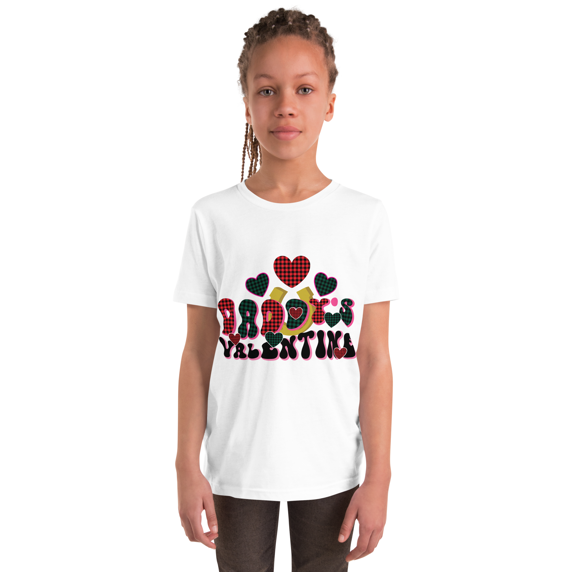 Daddy's Valentine Youth Short Sleeve T-Shirt