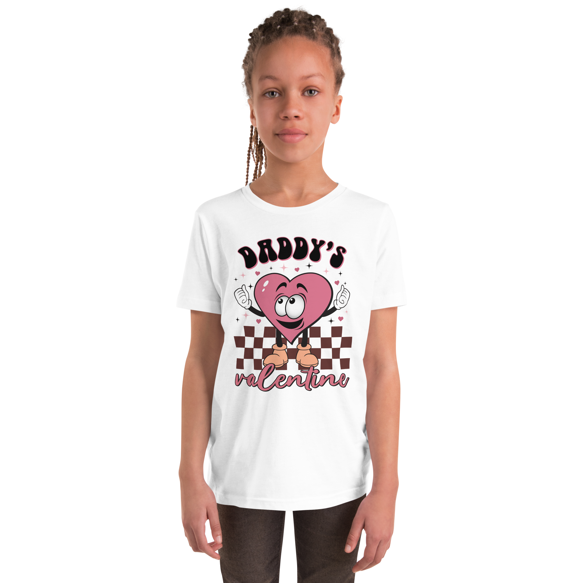 Daddy's Valentine Youth Short Sleeve T-Shirt