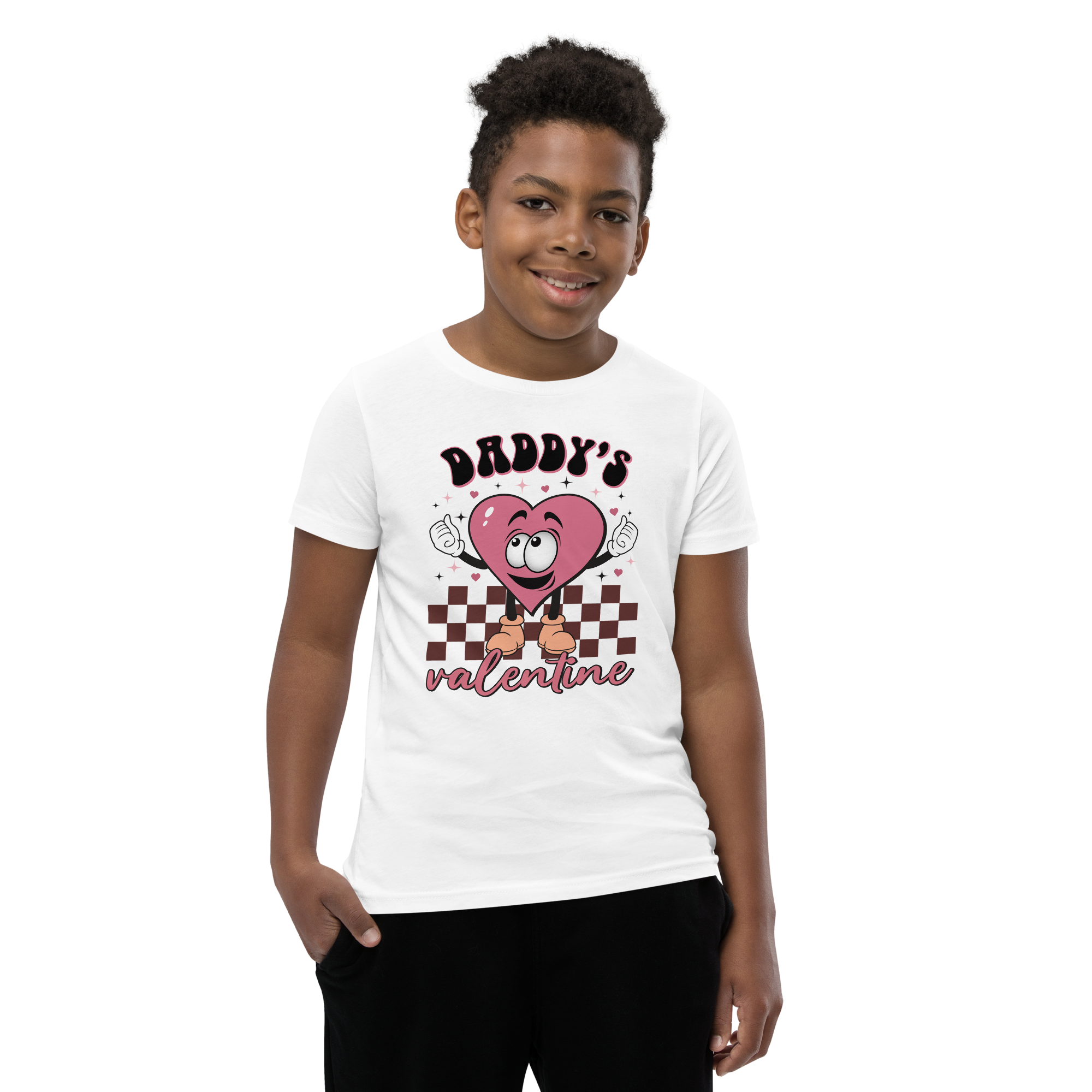 Daddy's Valentine Youth Short Sleeve T-Shirt