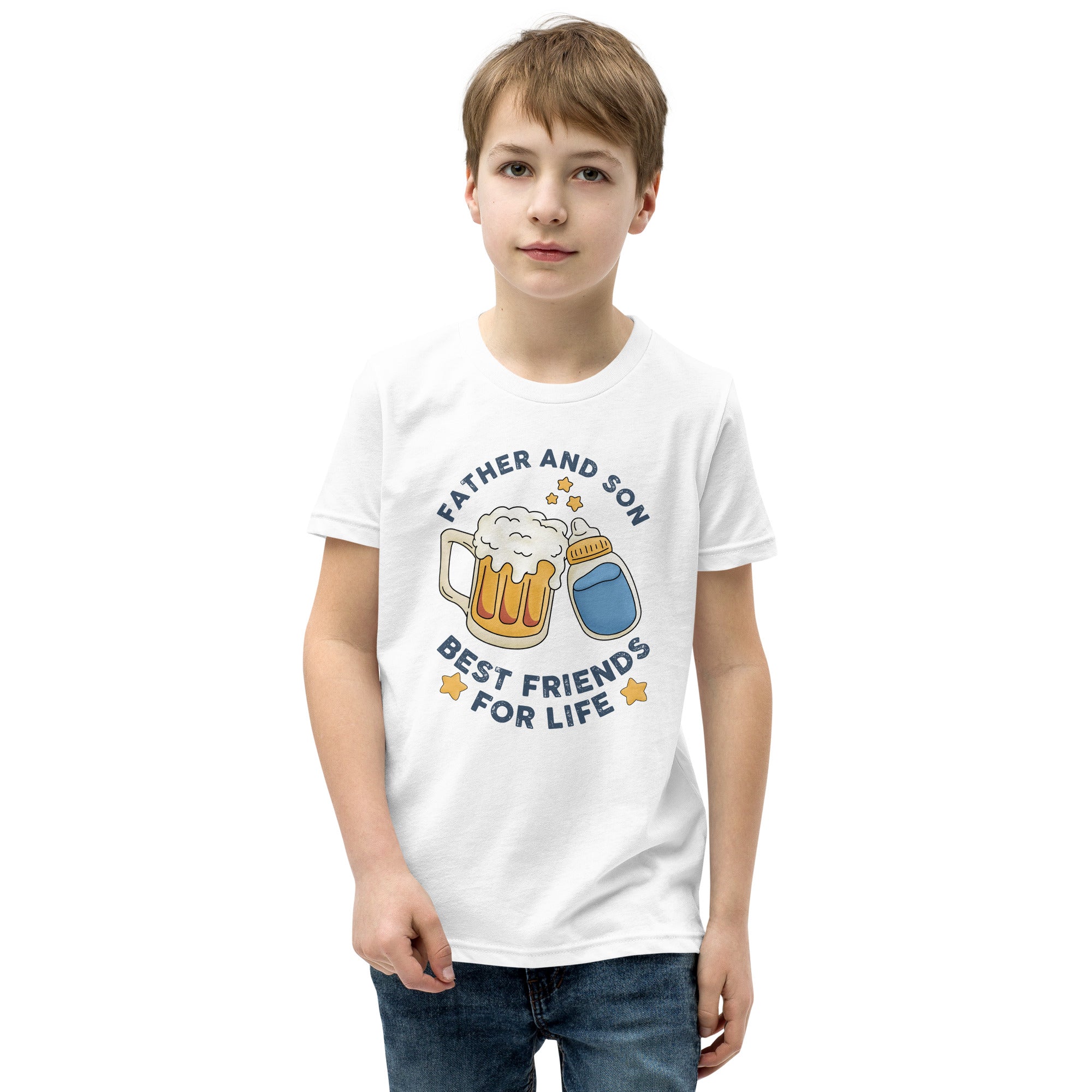 Father And Son Best Friends For Life Youth Short Sleeve T-Shirt